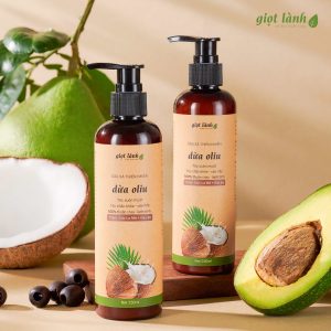 [2 chai] Dầu xả thiên nhiên Dừa oliu – Giọt Lành