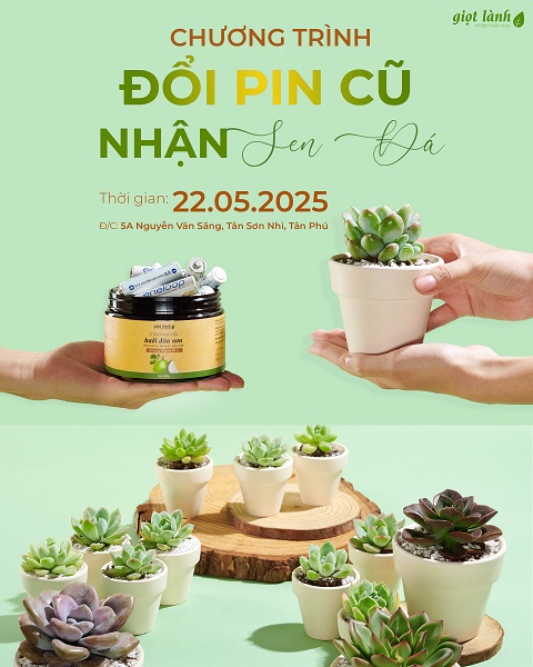 Chương trình Đổi pin cũ - nhận sen đá