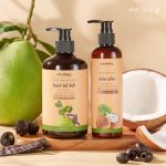 Cặp Dầu gội Dầu xả thảo dược hỗ trợ mọc tóc - Giọt Lành