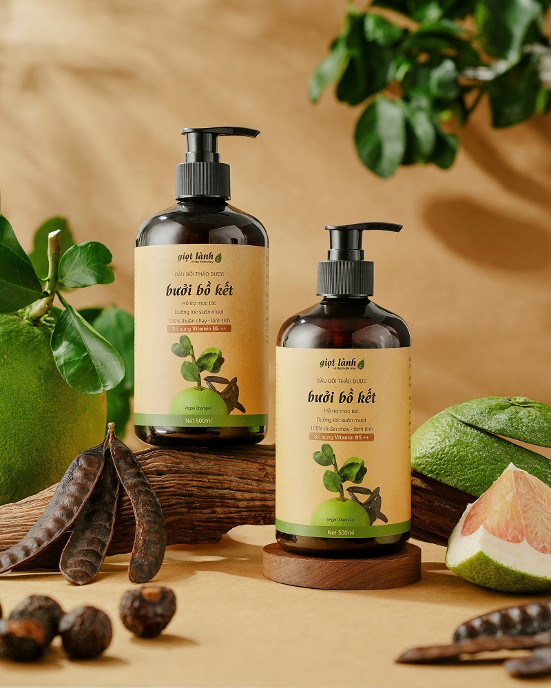 [2 chai] Dầu gội thảo dược cô đặc Bưởi Bồ kết