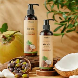 [2 chai] Dầu xả thiên nhiên Dừa oliu – Giọt Lành