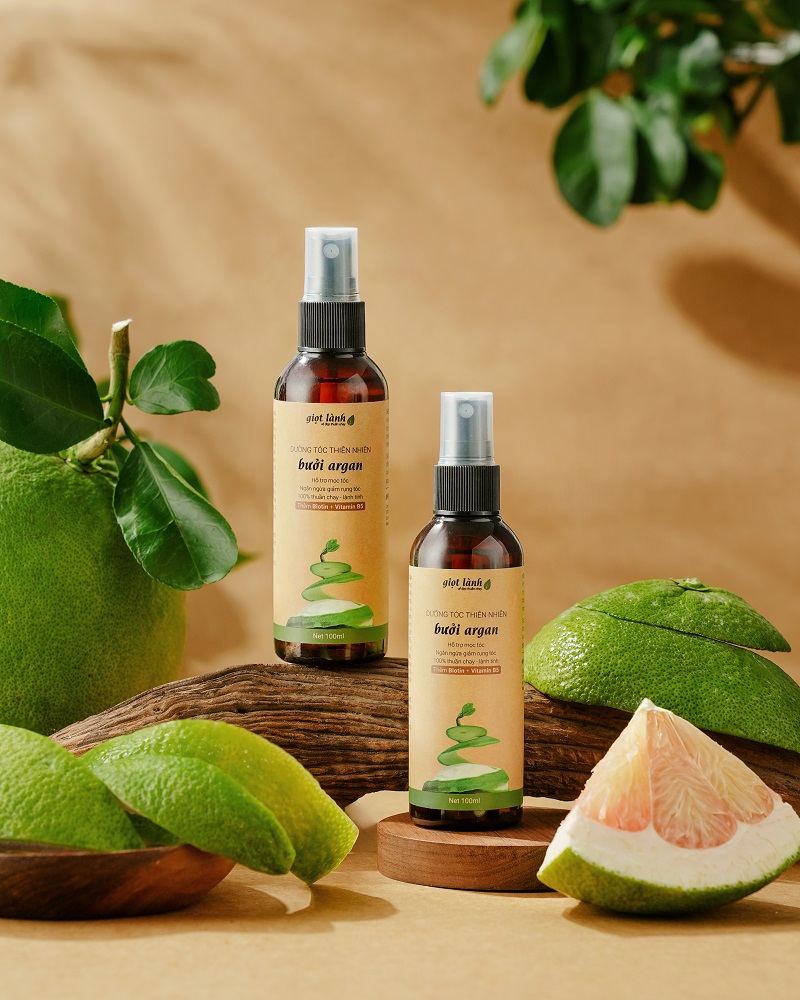 [2 chai] Xịt dưỡng tóc thiên nhiên bưởi Argan – Giọt Lành