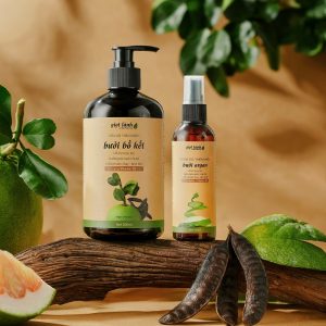 [Bộ Gội – Xịt Dưỡng] Bộ sản phẩm Dầu Gội Bưởi Bồ kết - Xịt dưỡng tóc Bưởi Giọt Lành