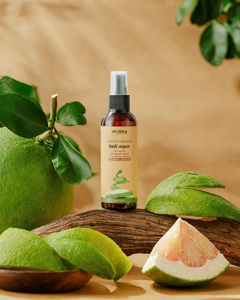 Xịt dưỡng tóc thiên nhiên bưởi Argan – Giọt Lành Xịt dưỡng tóc thiên nhiên bưởi Argan – Giọt Lành