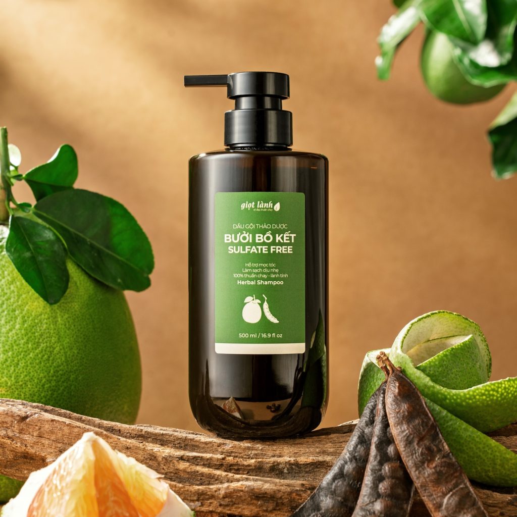 Dầu gội thảo dược bưởi bồ kết không Sulfate 500ml