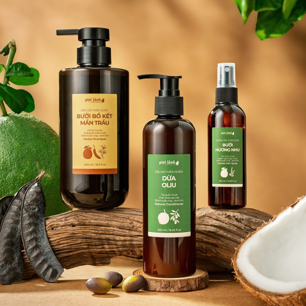 Bộ 3 sản phẩm chăm sóc, hỗ trợ mọc tóc Giọt Lành
