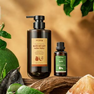 [Gội - Tinh dầu] Bộ Dầu Gội Bưởi Bồ kết - Tinh dầu Bưởi, hỗ trợ kích mọc tóc Giọt Lành